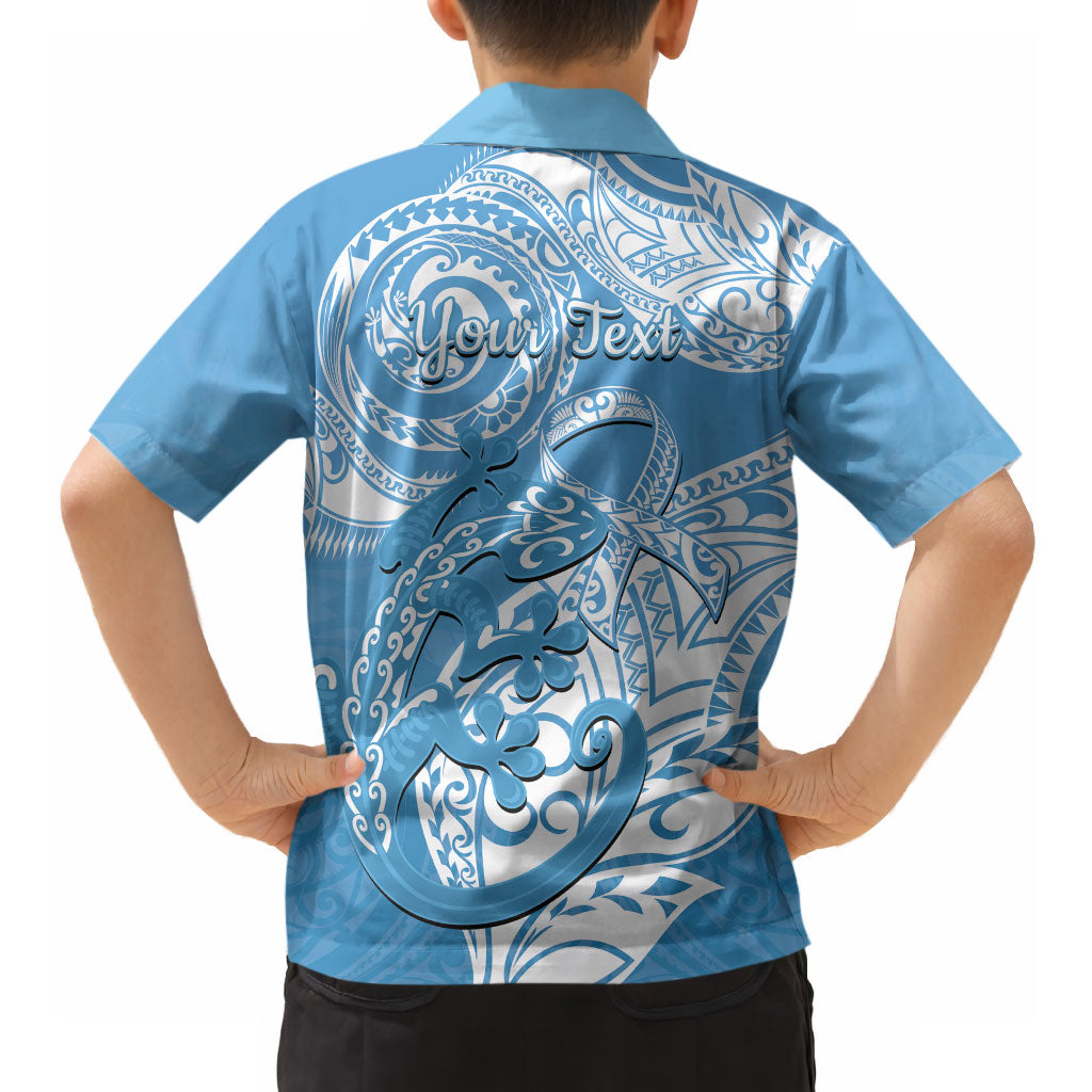 Personalised New Zealand Autism Support Hawaiian Shirt NZ Fern With Maori Koru Lizard