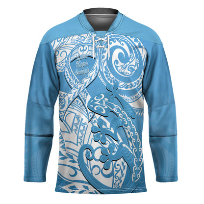 Personalised New Zealand Autism Support Hockey Jersey NZ Fern With Maori Koru Lizard