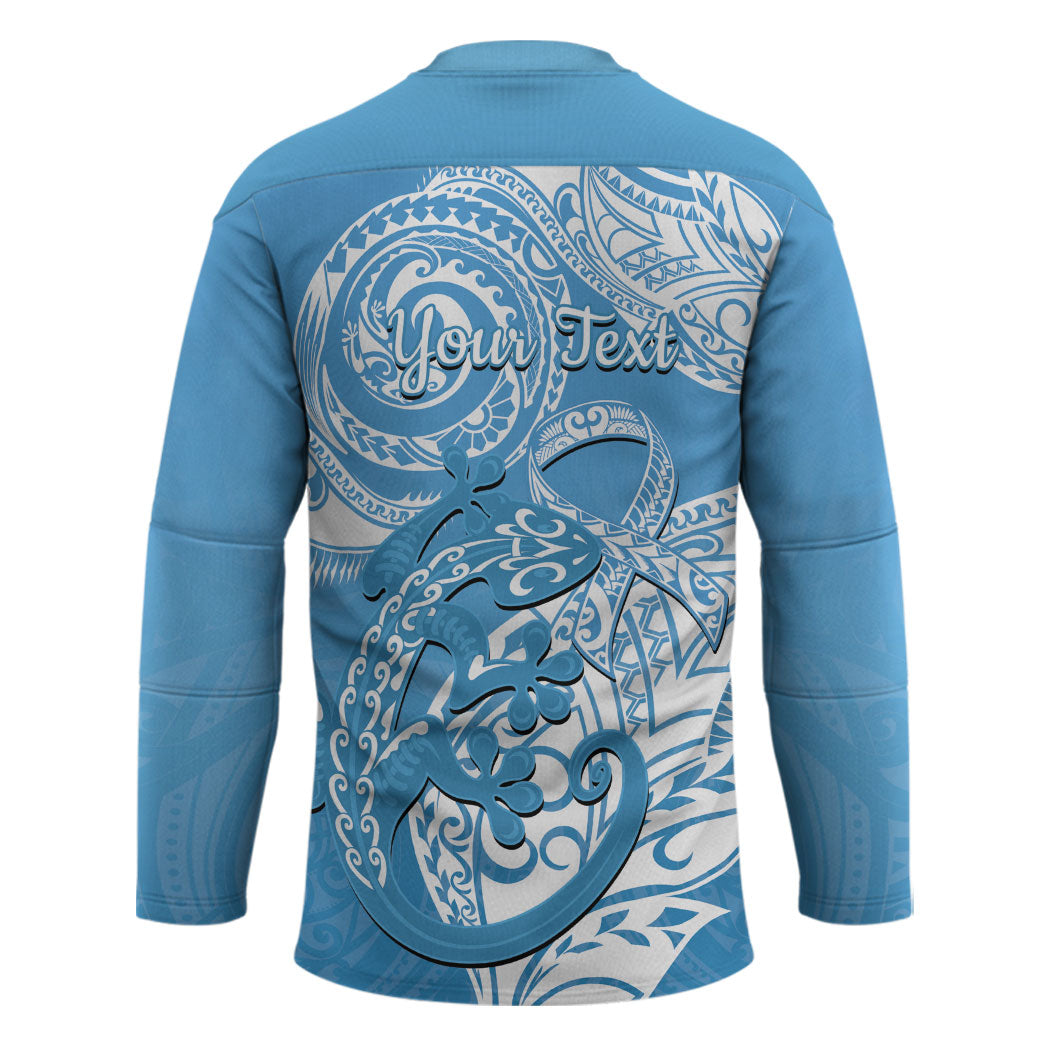 Personalised New Zealand Autism Support Hockey Jersey NZ Fern With Maori Koru Lizard