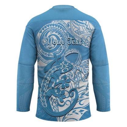 Personalised New Zealand Autism Support Hockey Jersey NZ Fern With Maori Koru Lizard