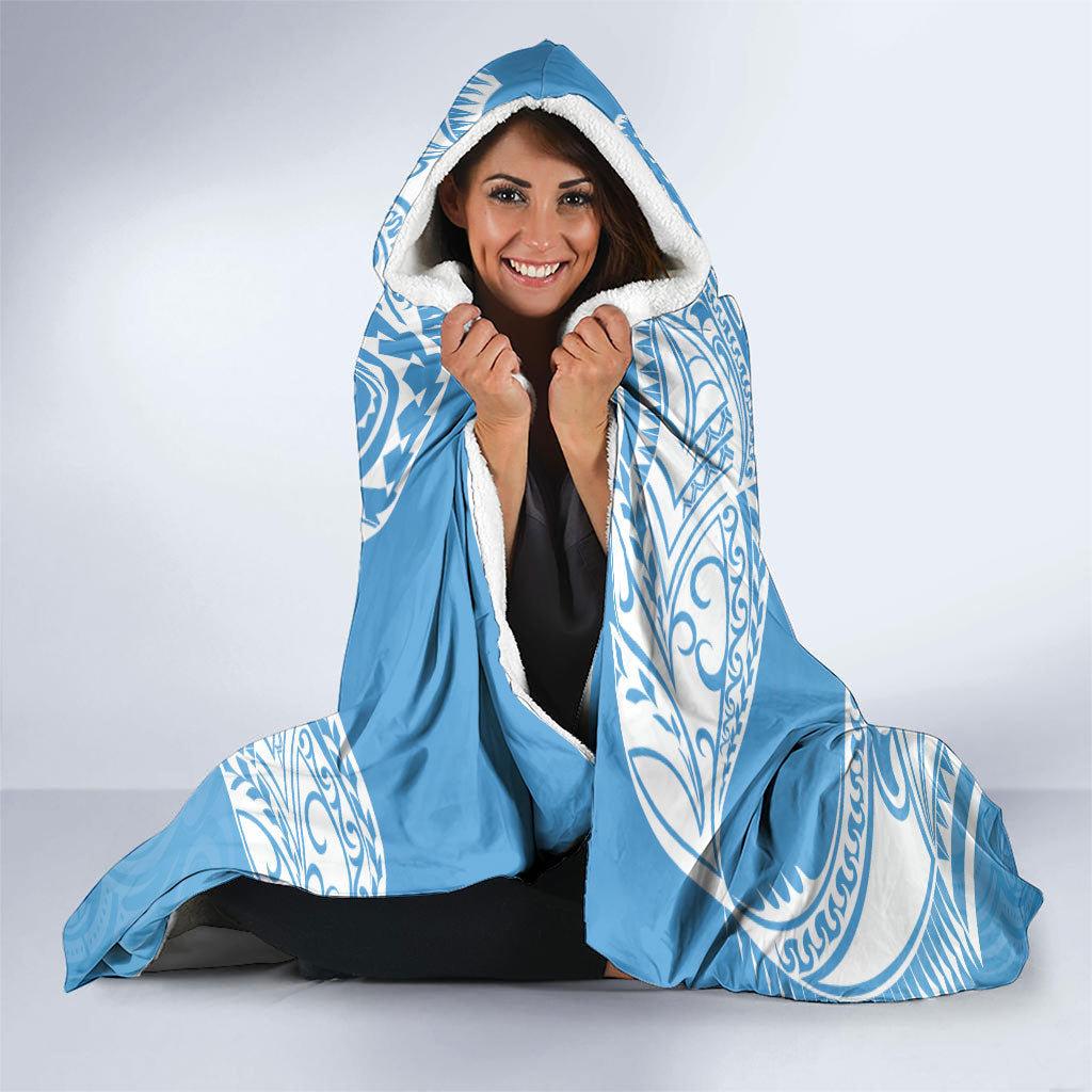 Personalised New Zealand Autism Support Hooded Blanket NZ Fern With Maori Koru Lizard