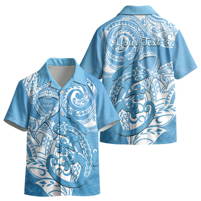 Personalised New Zealand Autism Support Kid Hawaiian Shirt NZ Fern With Maori Koru Lizard