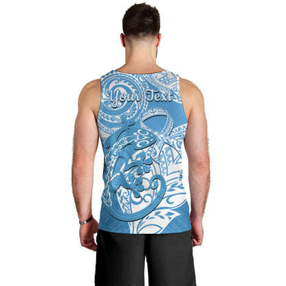 Personalised New Zealand Autism Support Men Tank Top NZ Fern With Maori Koru Lizard