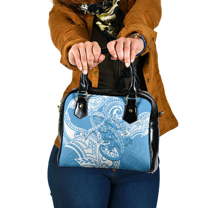 Personalised New Zealand Autism Support Shoulder Handbag NZ Fern With Maori Koru Lizard