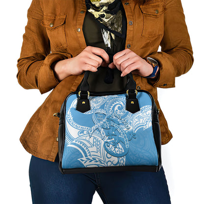 Personalised New Zealand Autism Support Shoulder Handbag NZ Fern With Maori Koru Lizard
