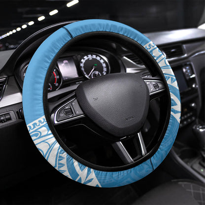 New Zealand Autism Support Steering Wheel Cover NZ Fern With Maori Koru Lizard