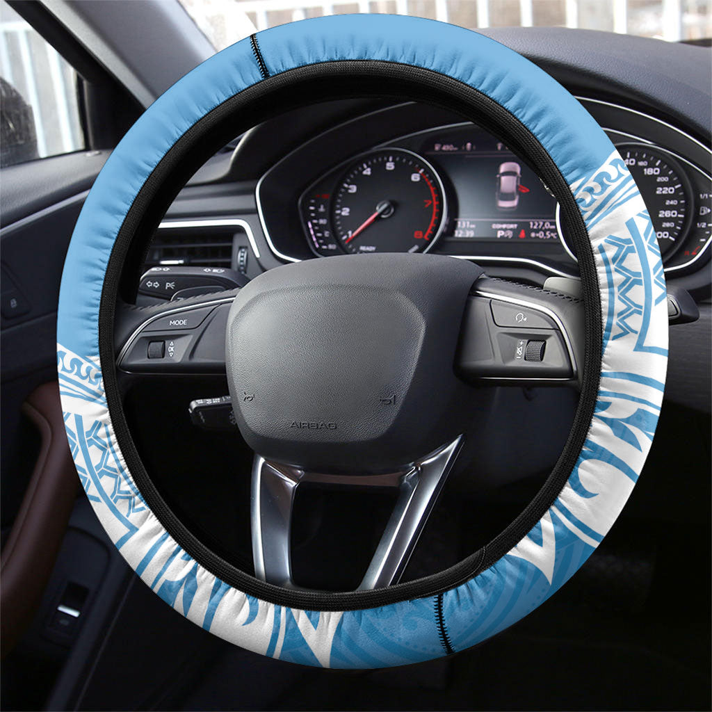 New Zealand Autism Support Steering Wheel Cover NZ Fern With Maori Koru Lizard