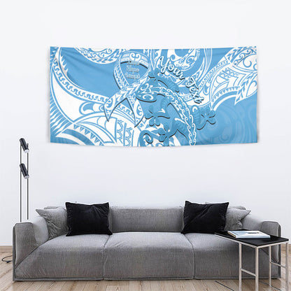 Personalised New Zealand Autism Support Tapestry NZ Fern With Maori Koru Lizard