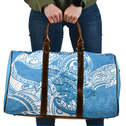 Personalised New Zealand Autism Support Travel Bag NZ Fern With Maori Koru Lizard