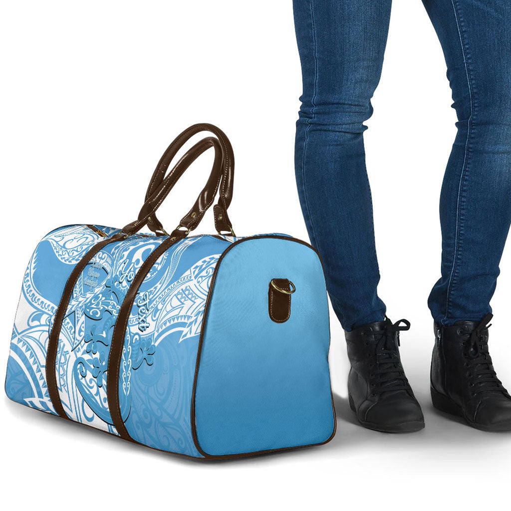 Personalised New Zealand Autism Support Travel Bag NZ Fern With Maori Koru Lizard