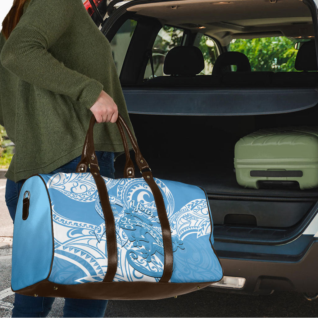 Personalised New Zealand Autism Support Travel Bag NZ Fern With Maori Koru Lizard