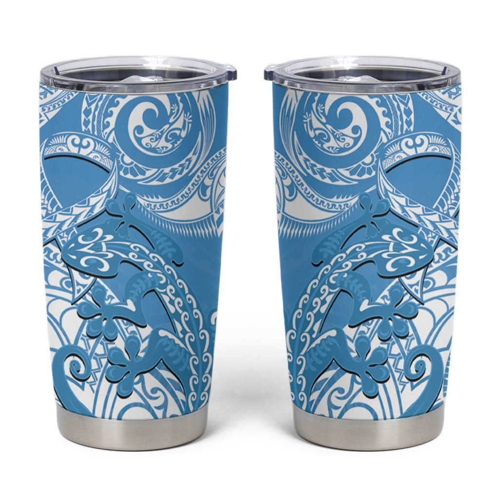 New Zealand Autism Support Tumbler Cup NZ Fern With Maori Koru Lizard