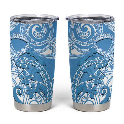 New Zealand Autism Support Tumbler Cup NZ Fern With Maori Koru Lizard