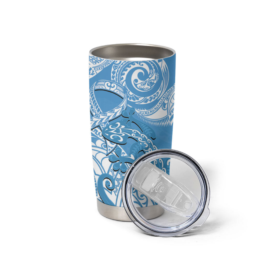 New Zealand Autism Support Tumbler Cup NZ Fern With Maori Koru Lizard