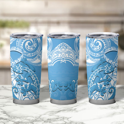 New Zealand Autism Support Tumbler Cup NZ Fern With Maori Koru Lizard