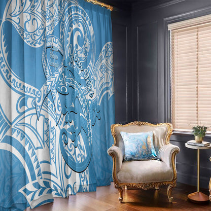 Personalised New Zealand Autism Support Window Curtain NZ Fern With Maori Koru Lizard