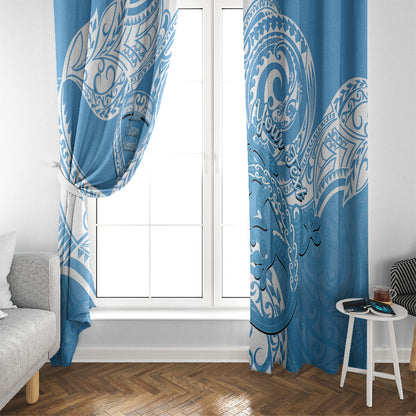Personalised New Zealand Autism Support Window Curtain NZ Fern With Maori Koru Lizard
