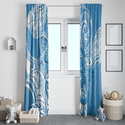 Personalised New Zealand Autism Support Window Curtain NZ Fern With Maori Koru Lizard