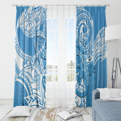 Personalised New Zealand Autism Support Window Curtain NZ Fern With Maori Koru Lizard