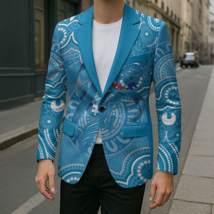 Australia Indigenous Blazer Blue Ribbon Lizards Autism Support