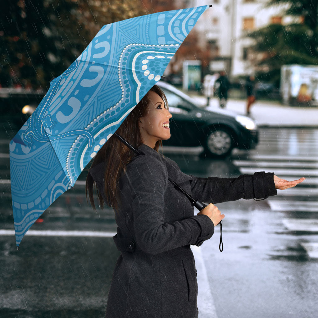 Australia Indigenous Umbrella Blue Ribbon Lizards Autism Support