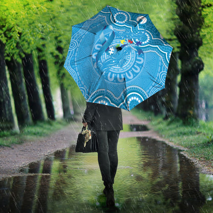 Australia Indigenous Umbrella Blue Ribbon Lizards Autism Support