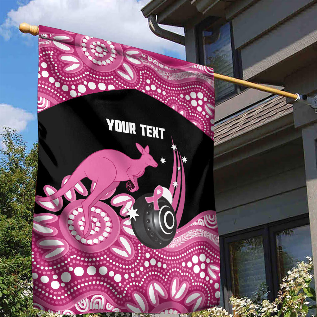 Bowls Australia Breast Cancer Custom Garden Flag Think Pink Aboriginal Art