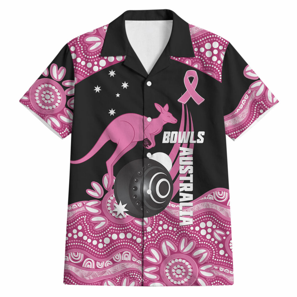 Bowls Australia Breast Cancer Custom Hawaiian Shirt Think Pink Aboriginal Art