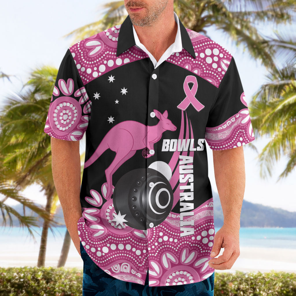 Bowls Australia Breast Cancer Custom Hawaiian Shirt Think Pink Aboriginal Art