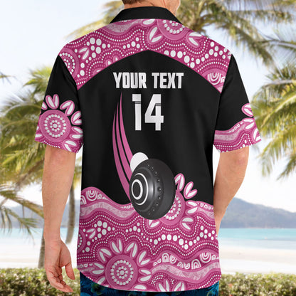 Bowls Australia Breast Cancer Custom Hawaiian Shirt Think Pink Aboriginal Art