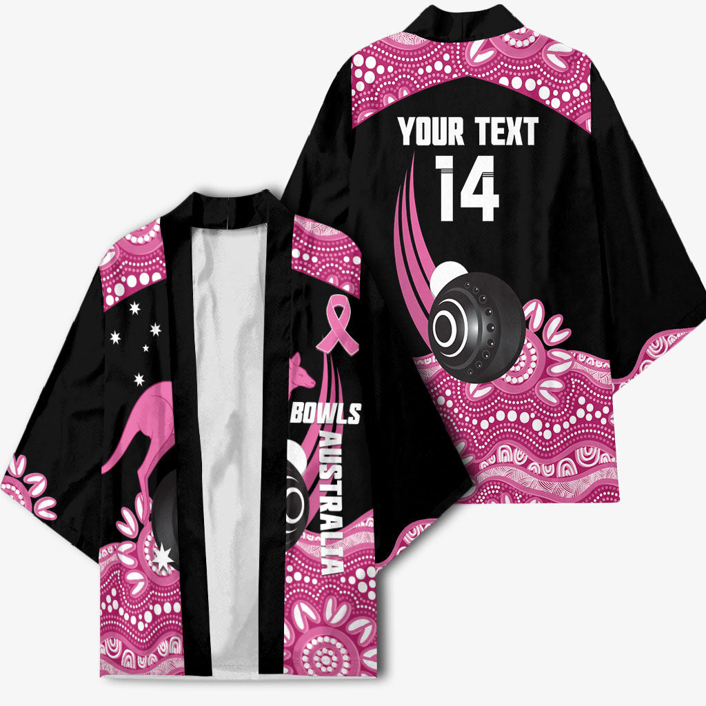 Bowls Australia Breast Cancer Custom Kimono Think Pink Aboriginal Art