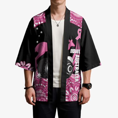 Bowls Australia Breast Cancer Custom Kimono Think Pink Aboriginal Art