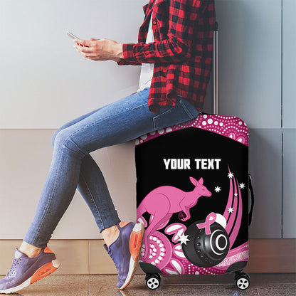 Bowls Australia Breast Cancer Custom Luggage Cover Think Pink Aboriginal Art