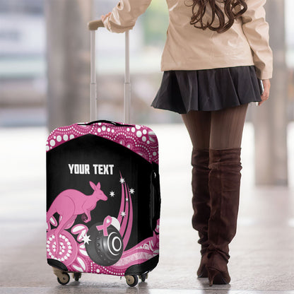 Bowls Australia Breast Cancer Custom Luggage Cover Think Pink Aboriginal Art
