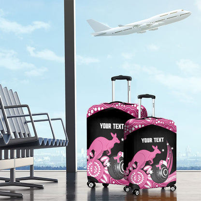 Bowls Australia Breast Cancer Custom Luggage Cover Think Pink Aboriginal Art