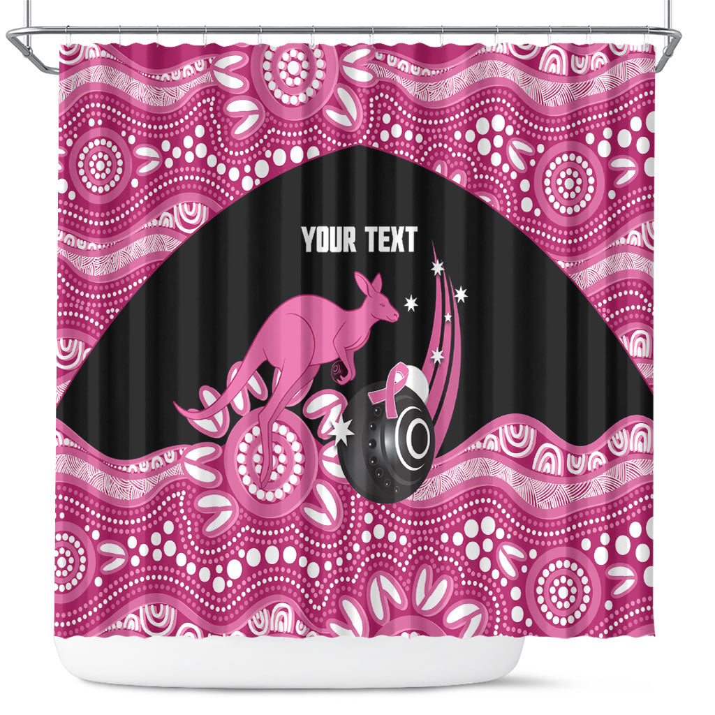 Bowls Australia Breast Cancer Custom Shower Curtain Think Pink Aboriginal Art