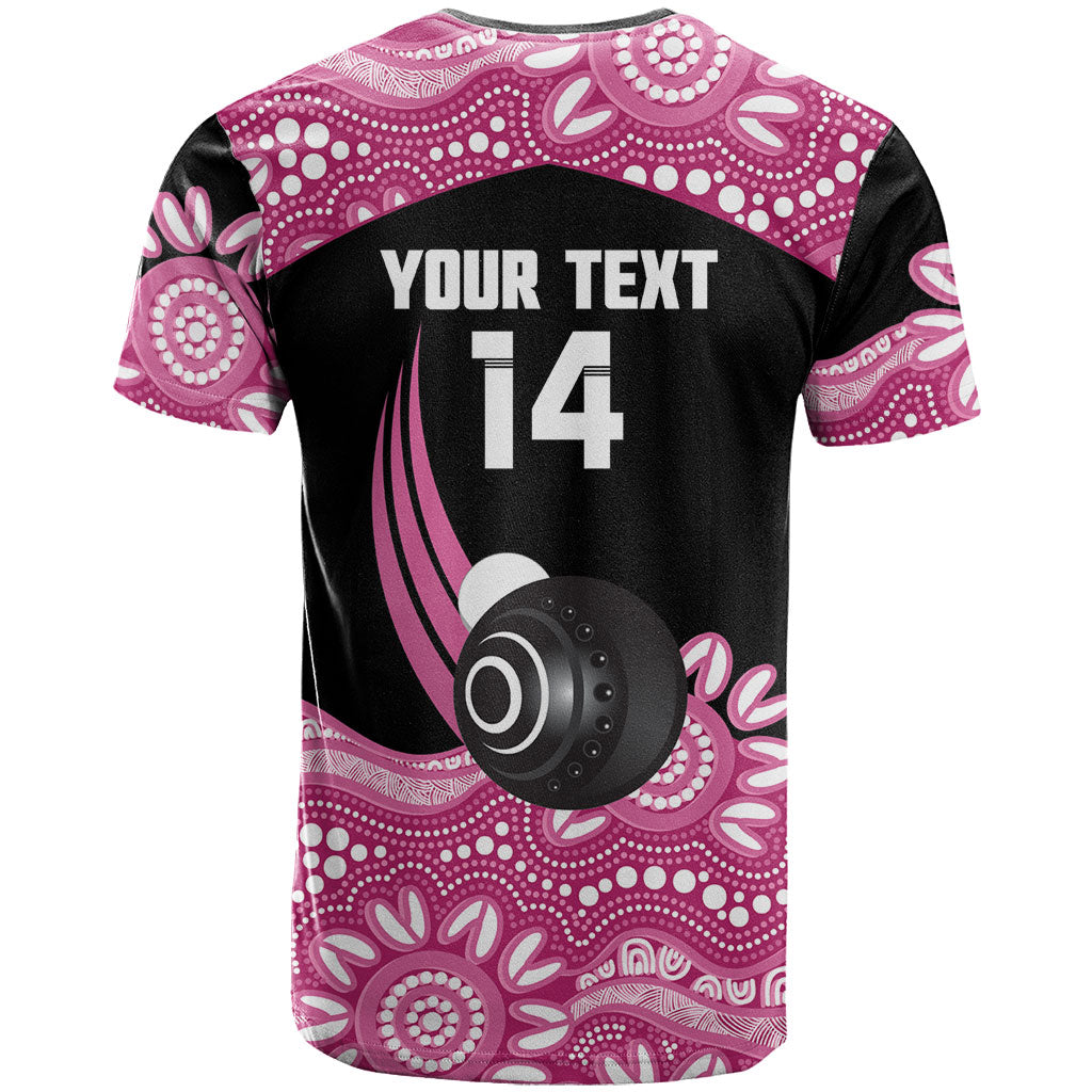 Bowls Australia Breast Cancer Custom T Shirt Think Pink Aboriginal Art