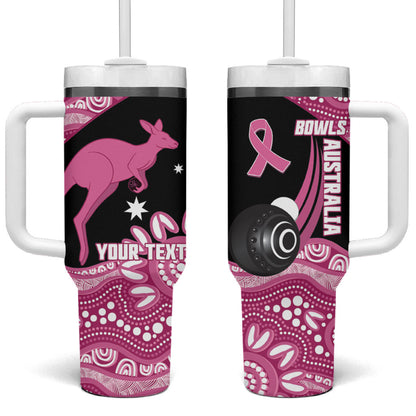 Bowls Australia Breast Cancer Custom Tumbler With Handle Think Pink Aboriginal Art