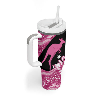 Bowls Australia Breast Cancer Custom Tumbler With Handle Think Pink Aboriginal Art