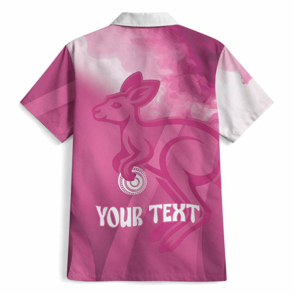 Bowls Australia Breast Cancer Personalised Hawaiian Shirt Aussie Kangaroo Marble Sporty