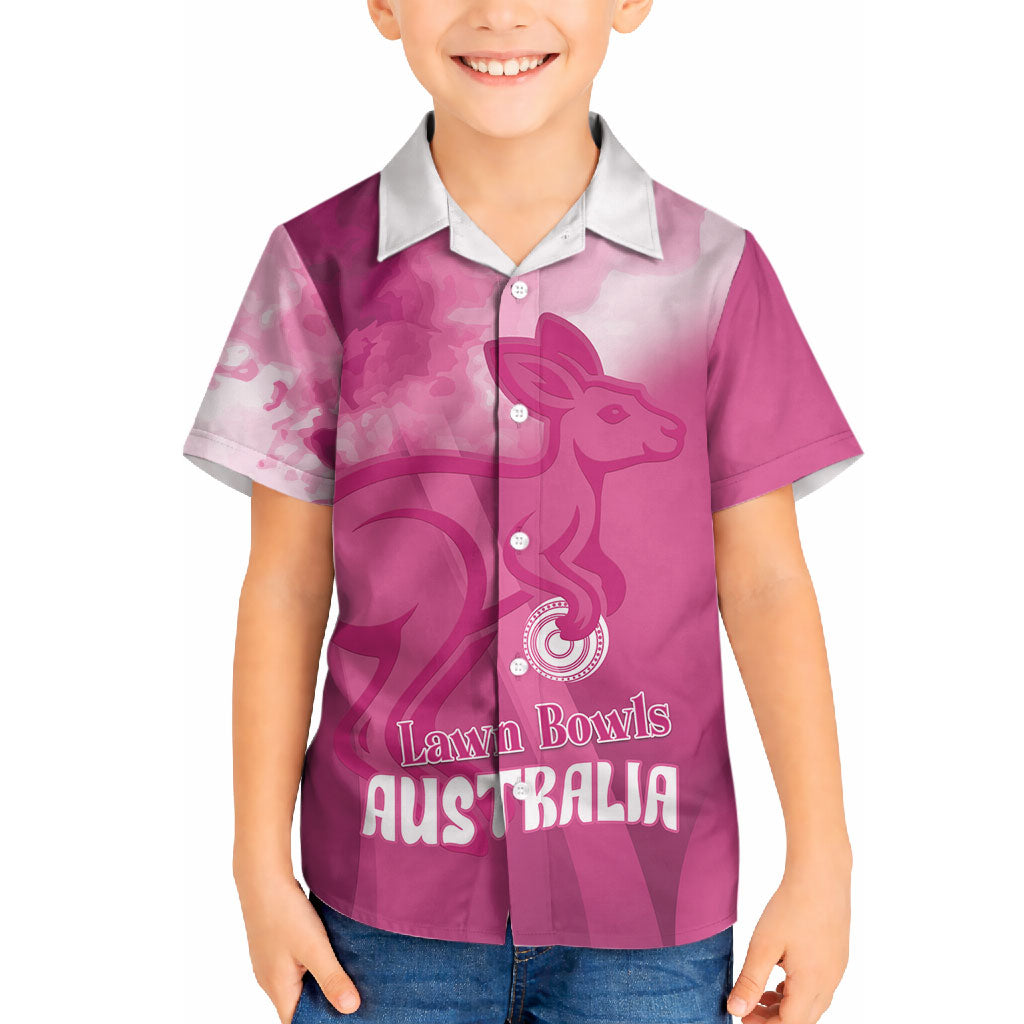 Bowls Australia Breast Cancer Personalised Hawaiian Shirt Aussie Kangaroo Marble Sporty