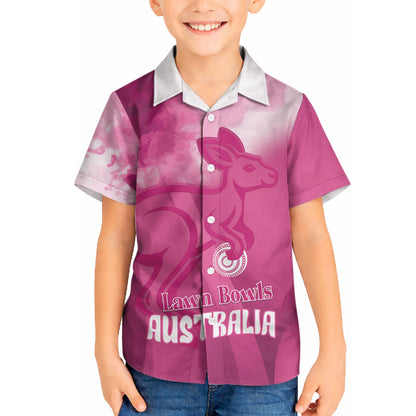 Bowls Australia Breast Cancer Personalised Hawaiian Shirt Aussie Kangaroo Marble Sporty