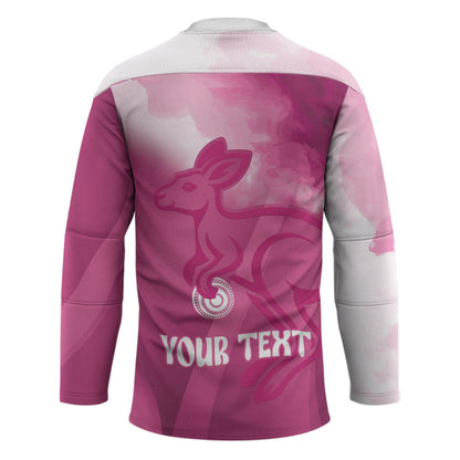 Bowls Australia Breast Cancer Personalised Hockey Jersey Aussie Kangaroo Marble Sporty