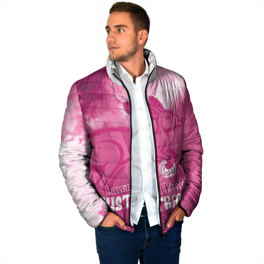 Bowls Australia Breast Cancer Personalised Padded Jacket Aussie Kangaroo Marble Sporty