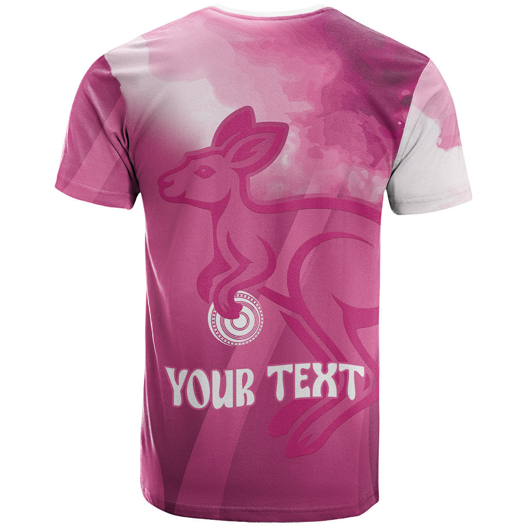 Bowls Australia Breast Cancer Personalised T Shirt Aussie Kangaroo Marble Sporty