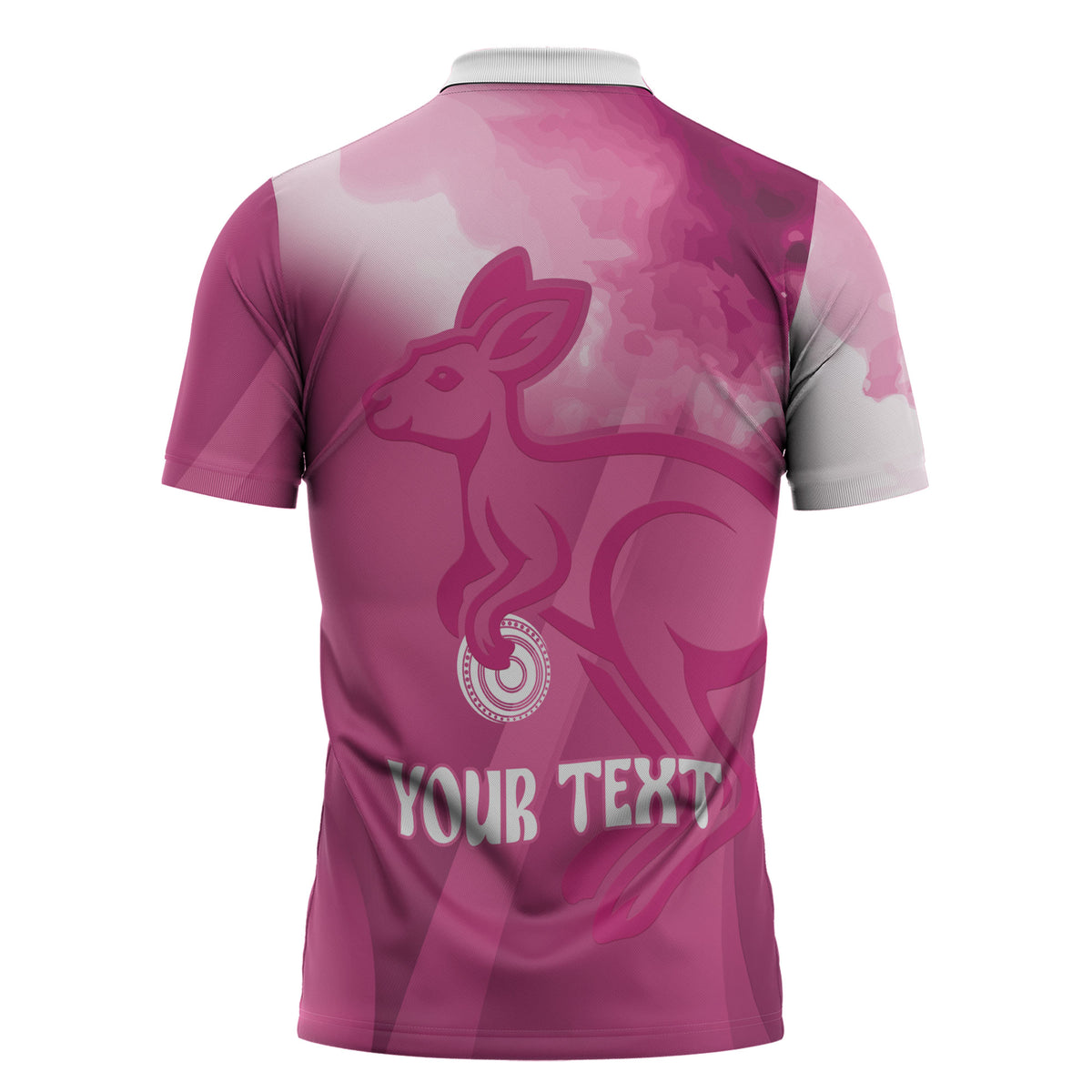 Bowls Australia Breast Cancer Personalised Zipper Polo Shirt Aussie Kangaroo Marble Sporty