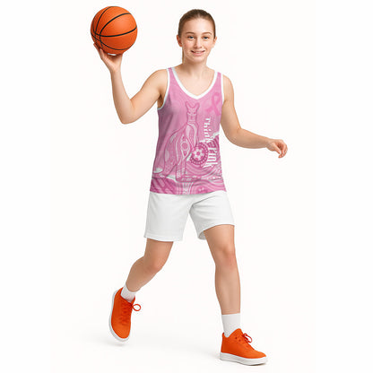 Australia Soccer Breast Cancer Custom Basketball Jersey Think Pink Aussie Opal Aboriginal Art