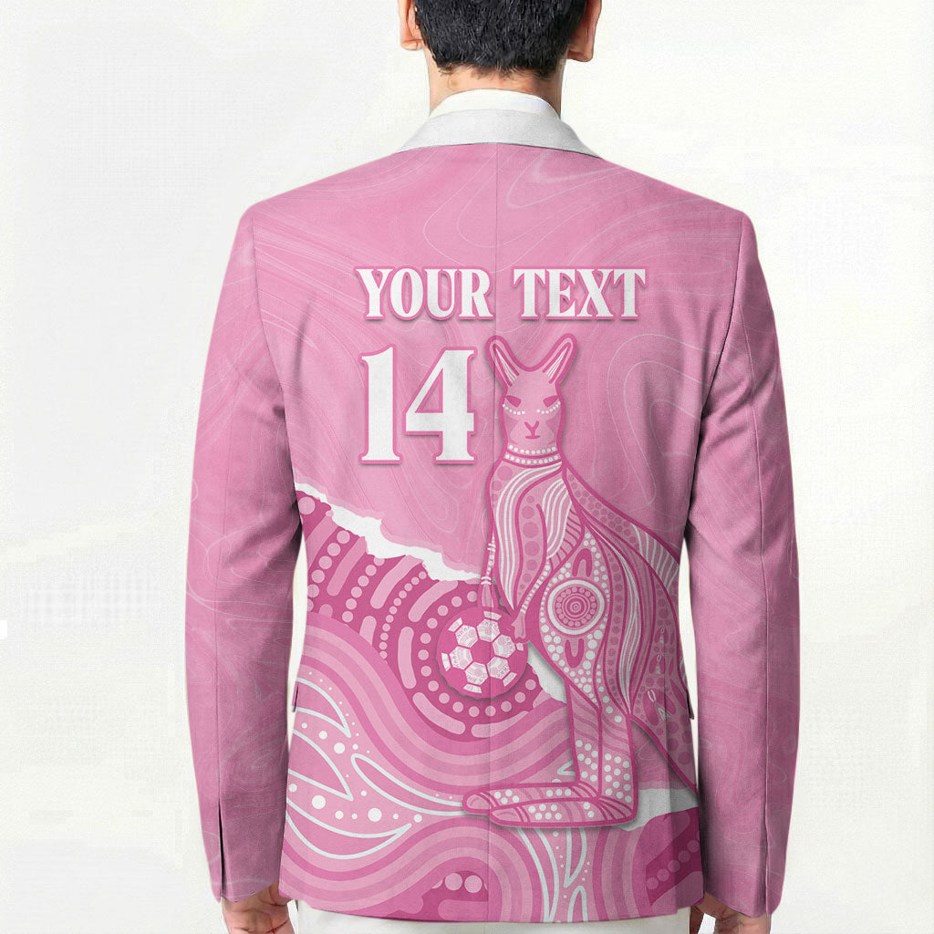 Australia Soccer Breast Cancer Custom Blazer Think Pink Aussie Opal Aboriginal Art