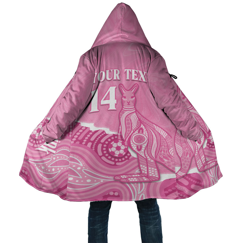 Australia Soccer Breast Cancer Custom Cloak Think Pink Aussie Opal Aboriginal Art