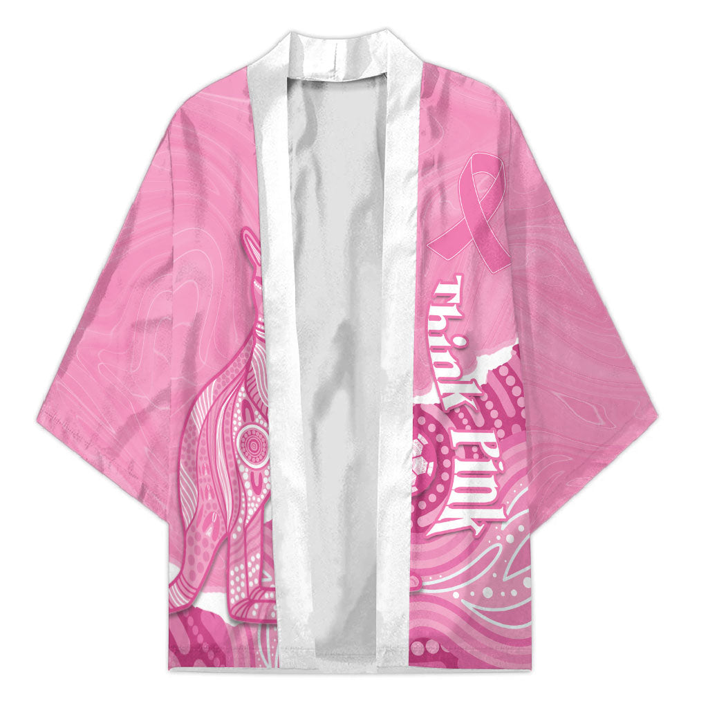 Australia Soccer Breast Cancer Custom Kimono Think Pink Aussie Opal Aboriginal Art